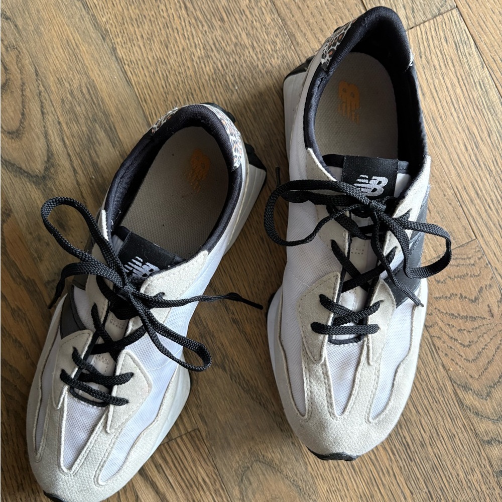 New Balance White and Black Women's Sneakers